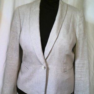 Jones Studio Metallic Thread Tweed Single Blazer 16